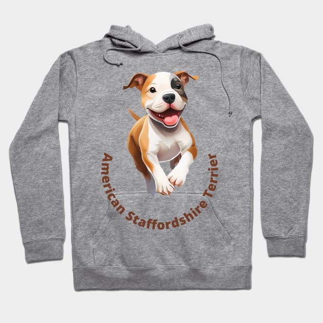 American Staffordshire Terrier Hoodie by Schizarty